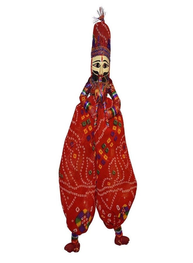Craftam Rajasthani Handicrafts Colorful Wooden Face String Rajasthani Puppet Kathputli in Pair ( Random Color) - Image 5